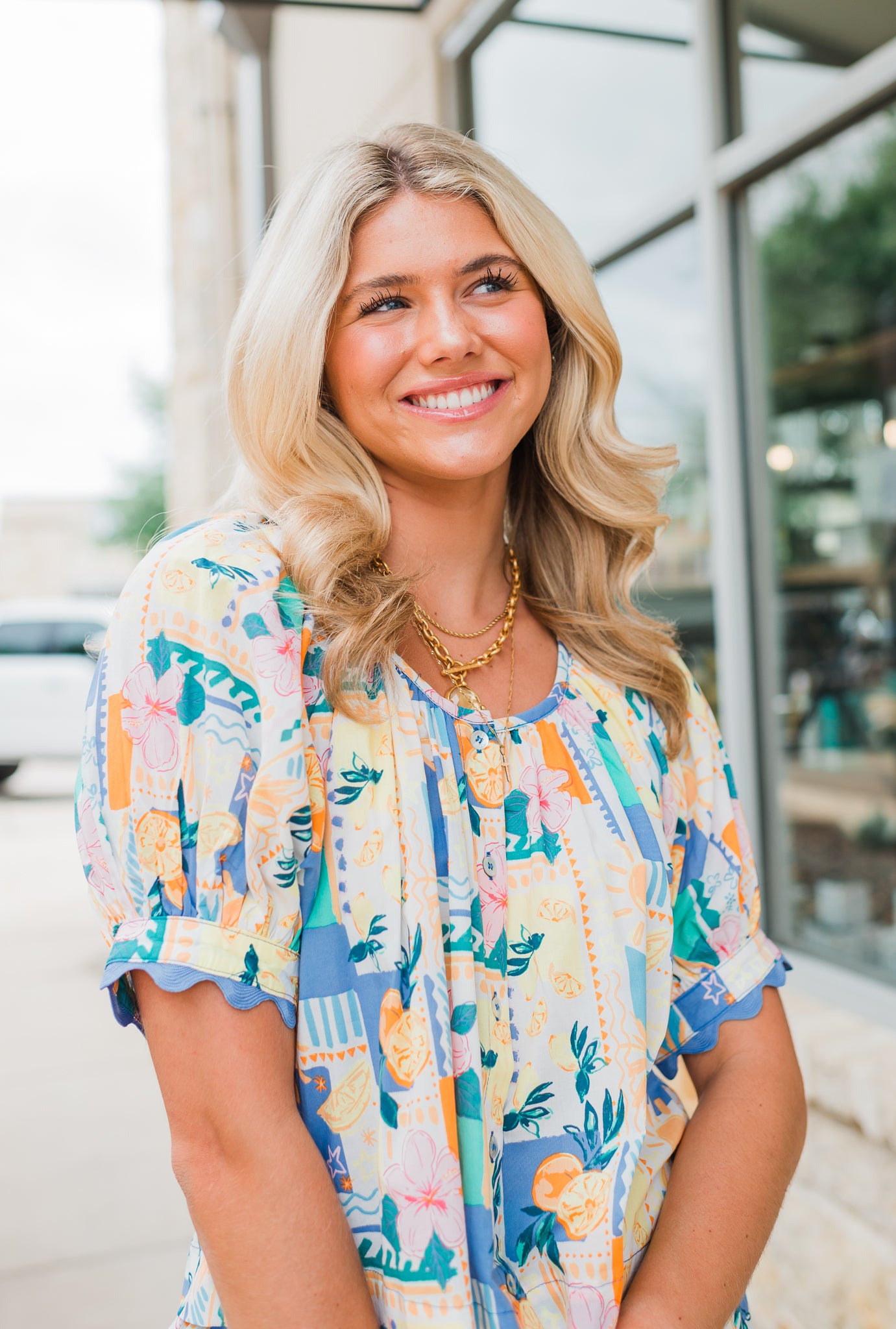 Florence Top | Multi Print