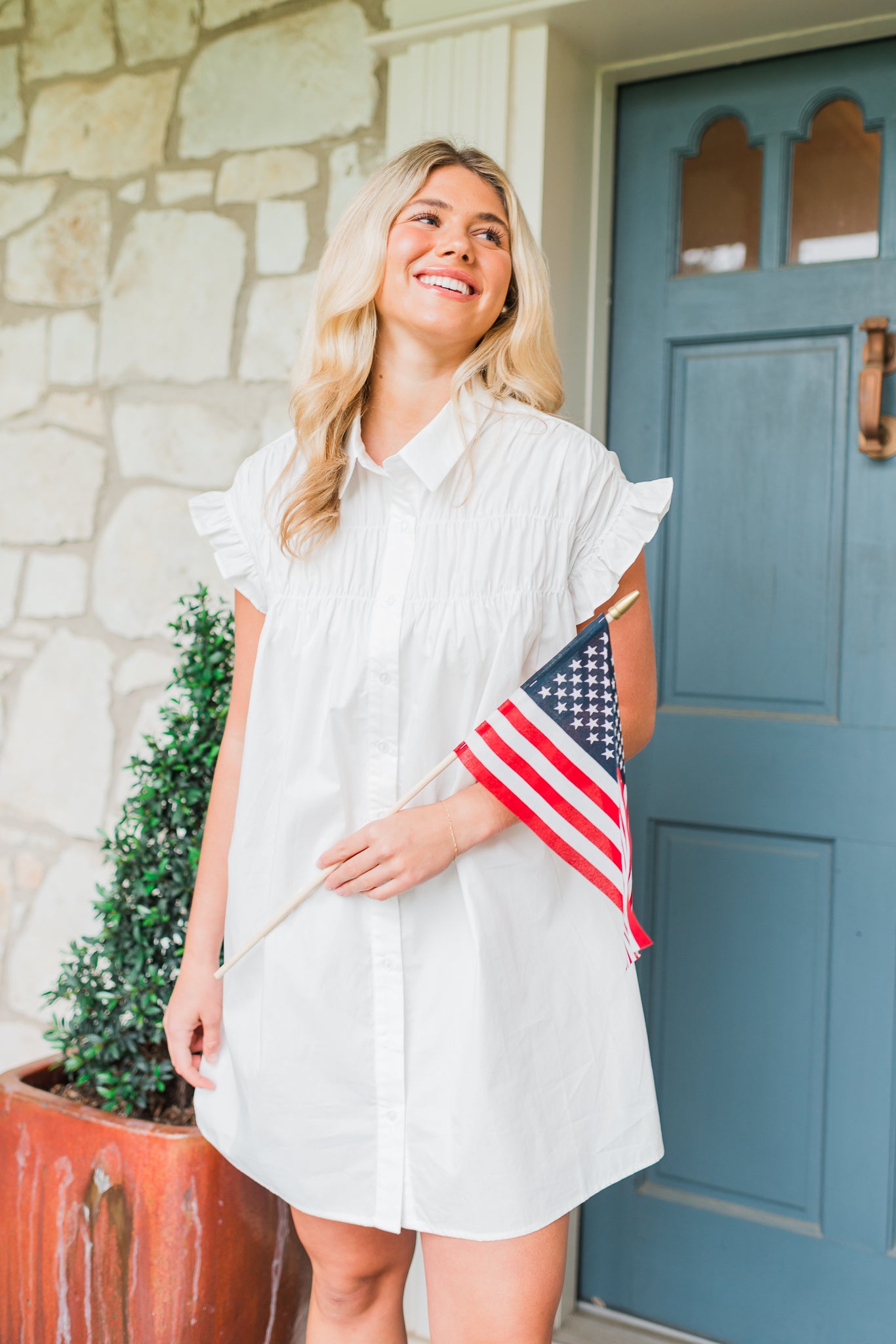 Bon Voyage Dress | White