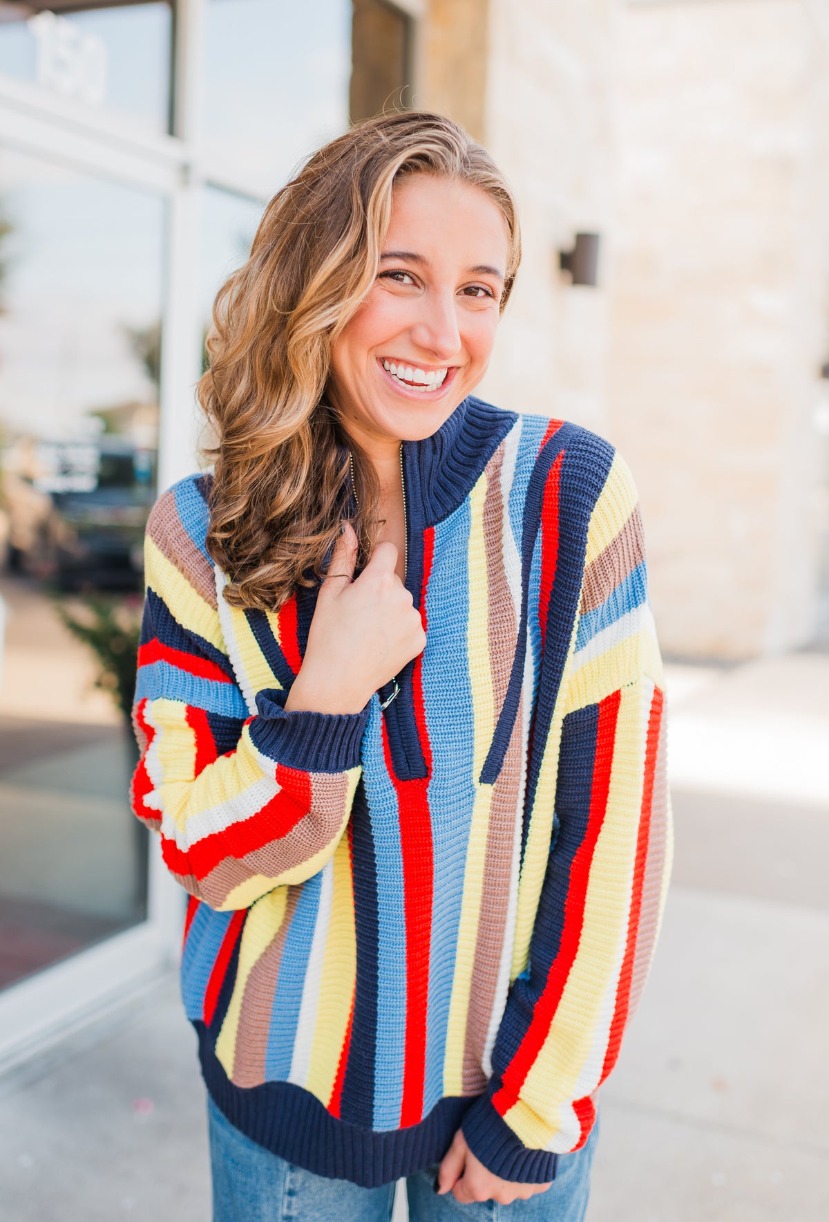 Hartford Sweater | Navy Colorblock