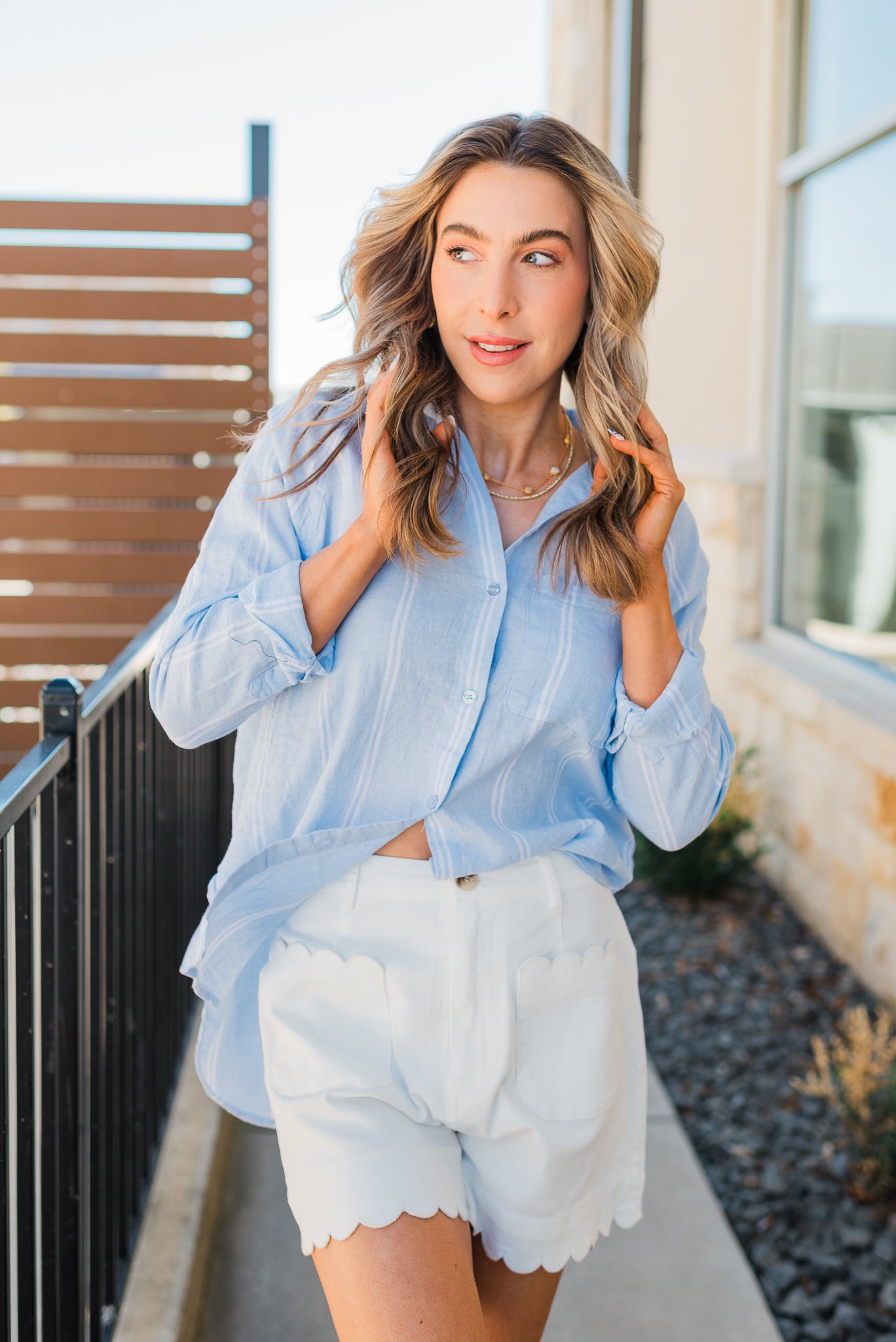 The Perfect Line Top | Blue Light