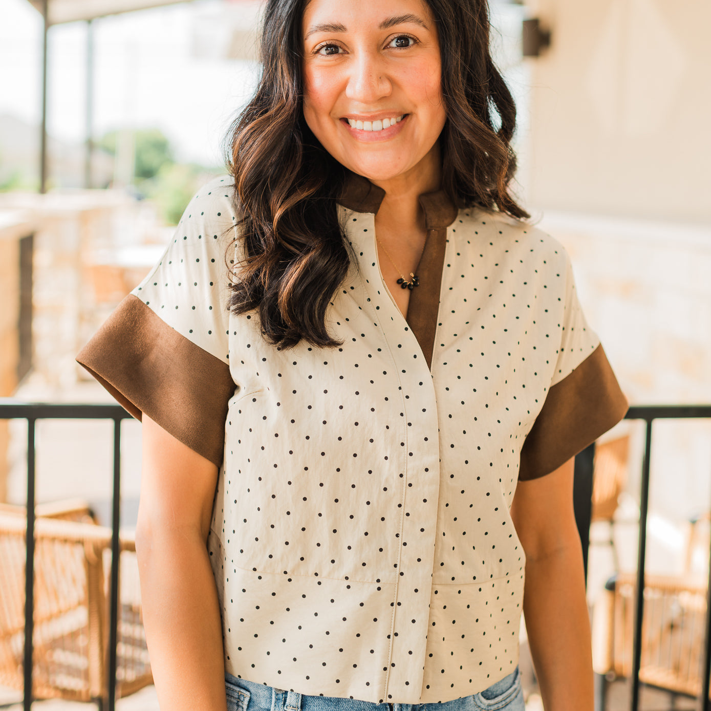 Gabby Top | Polka Dot