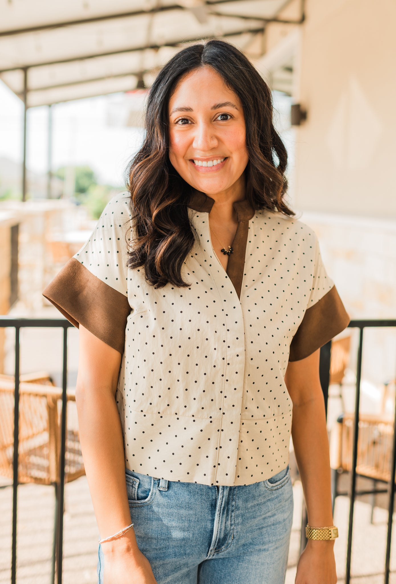 Gabby Top | Polka Dot