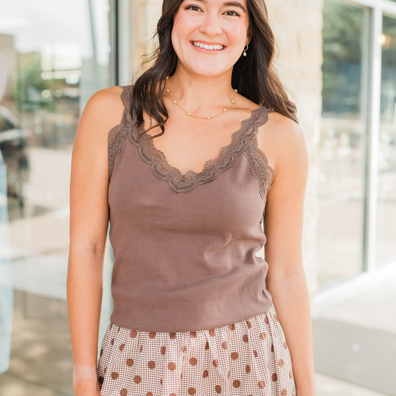 Z Supply | Eve Lace Tank | Cocoa Latte