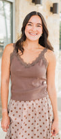 Z Supply | Eve Lace Tank | Cocoa Latte