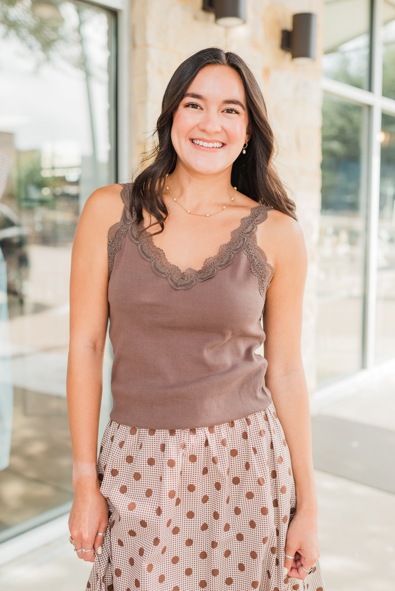 Z Supply | Eve Lace Tank | Cocoa Latte