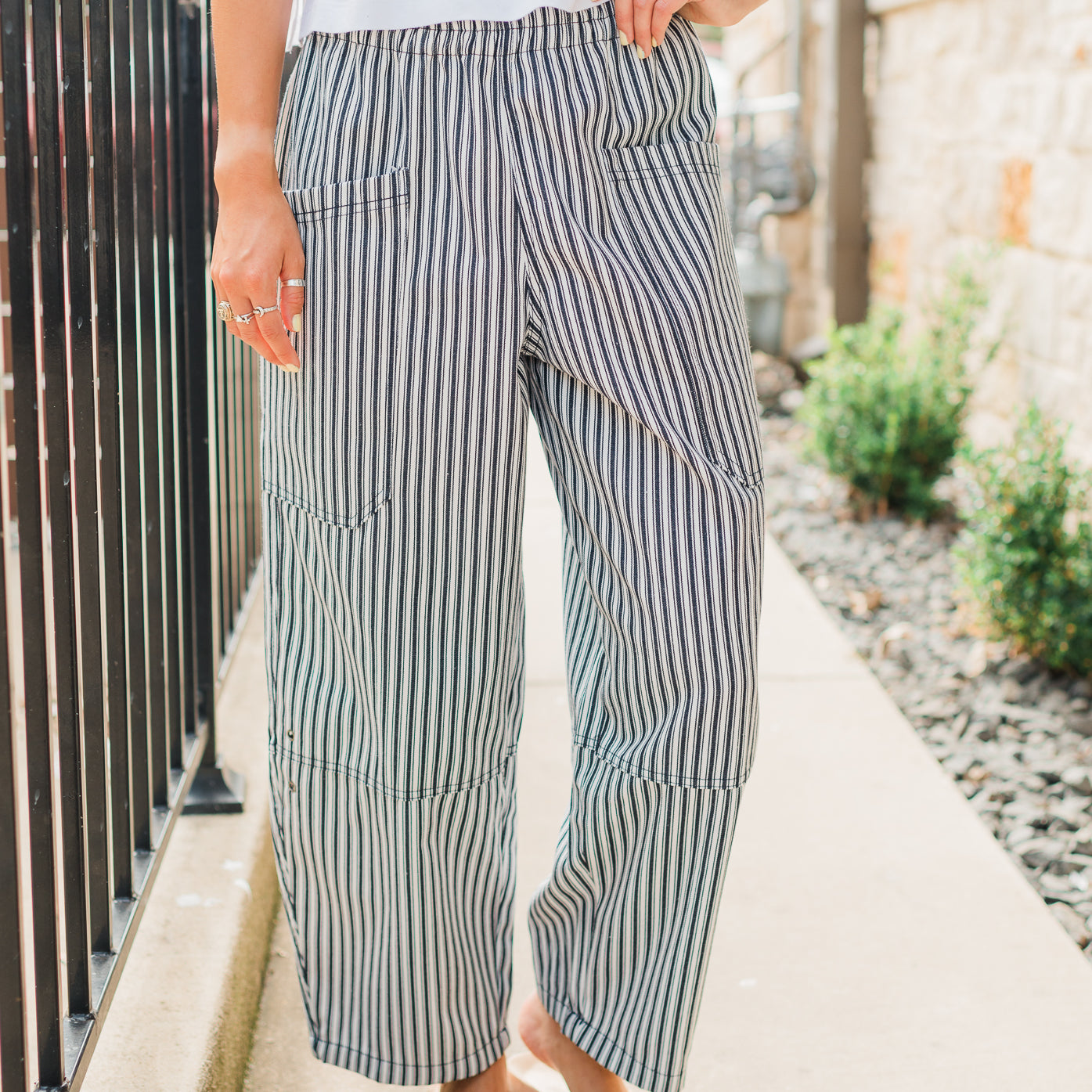 Wanderer Pants | Navy Stripe