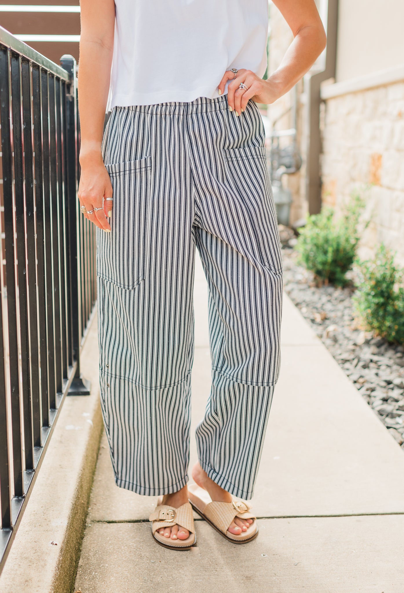 Wanderer Pants | Navy Stripe