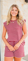 Victory Top | Wine Stripe