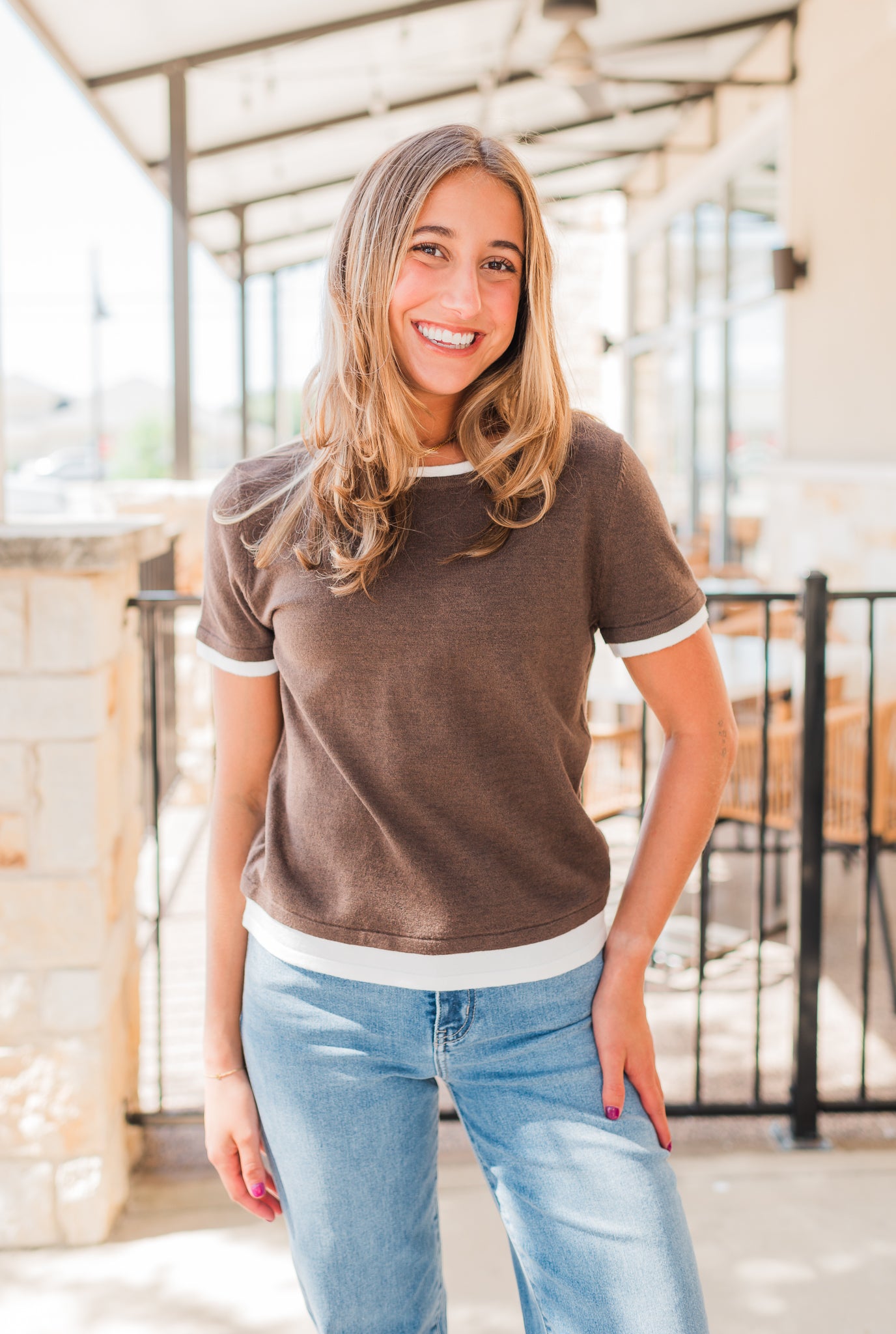 Conley Knit Top | Coco Brown