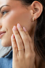 18K Gold Plated Ring | Slim Baguette Tennis Ring