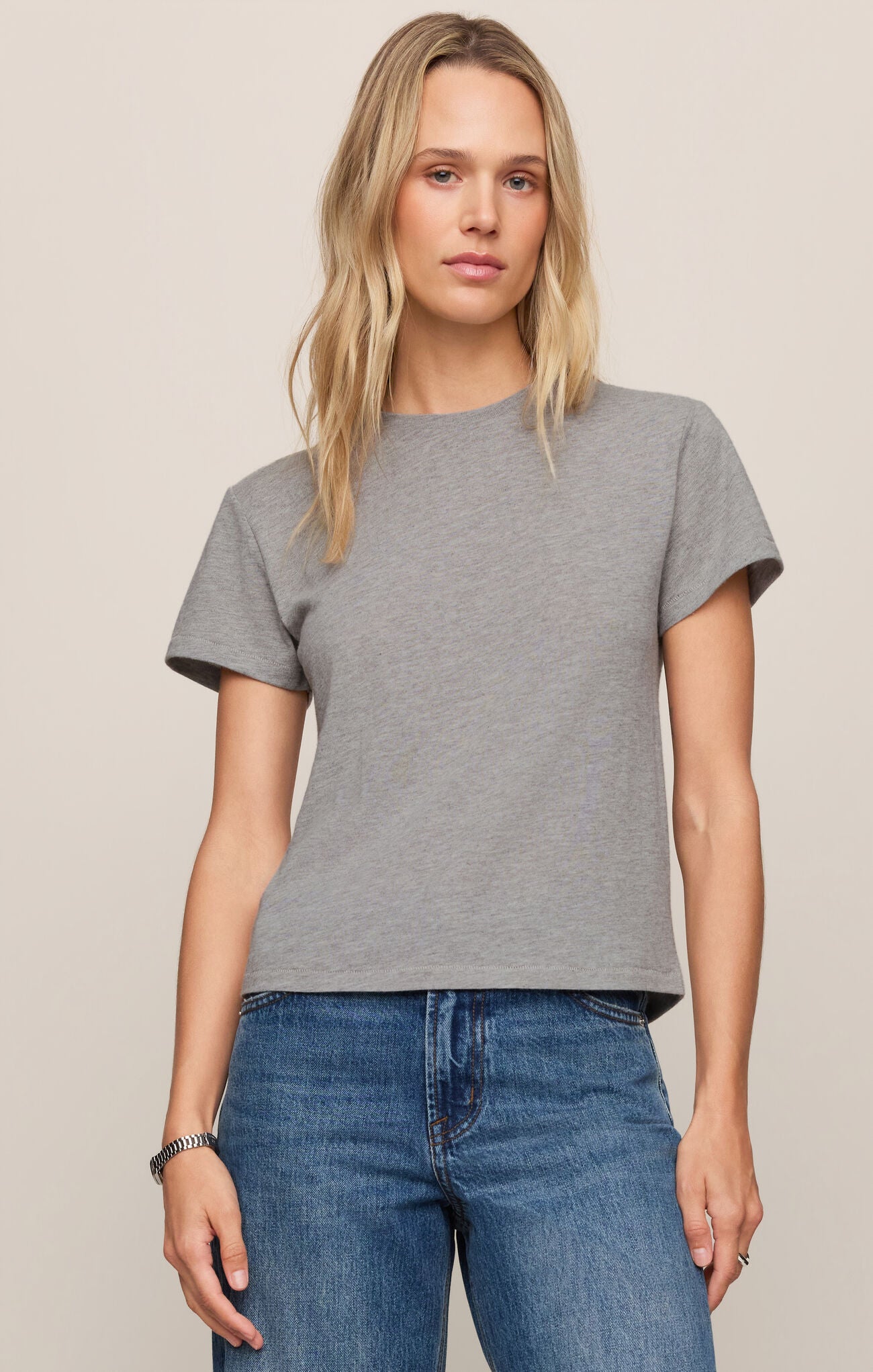 Tourist Jersey Tee | Heather Grey