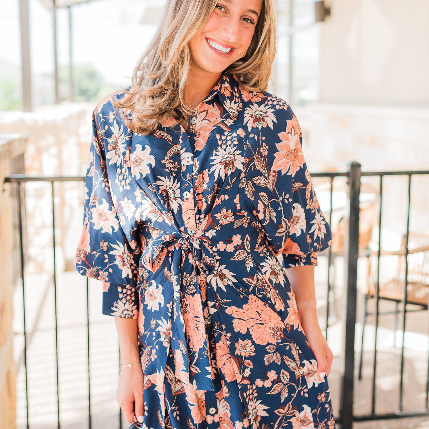 Greenville Dress | Navy Floral