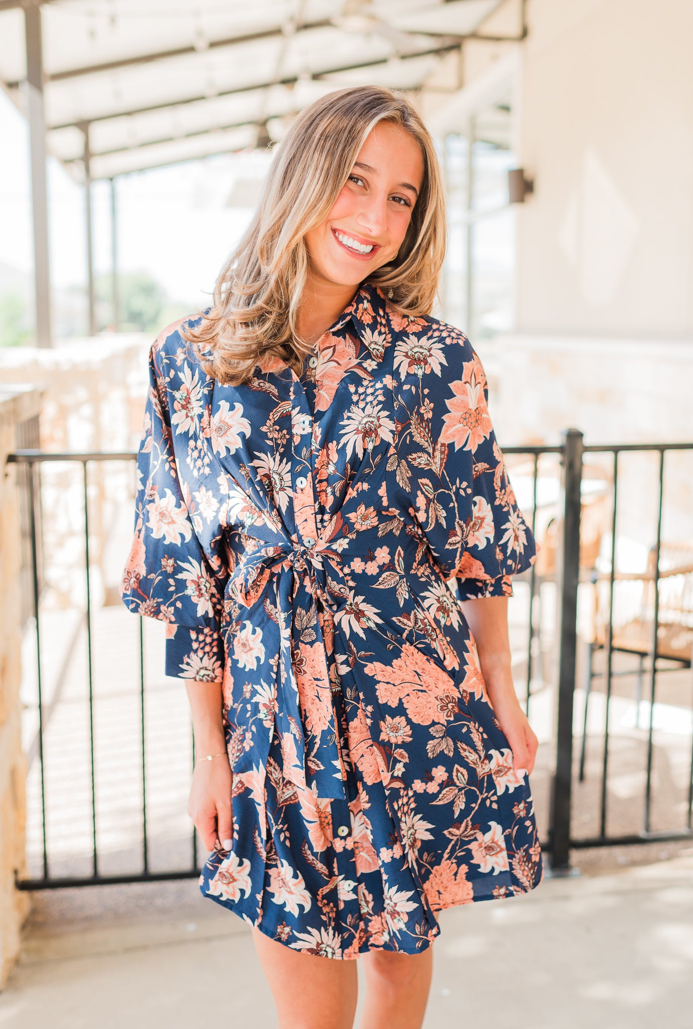 Greenville Dress | Navy Floral