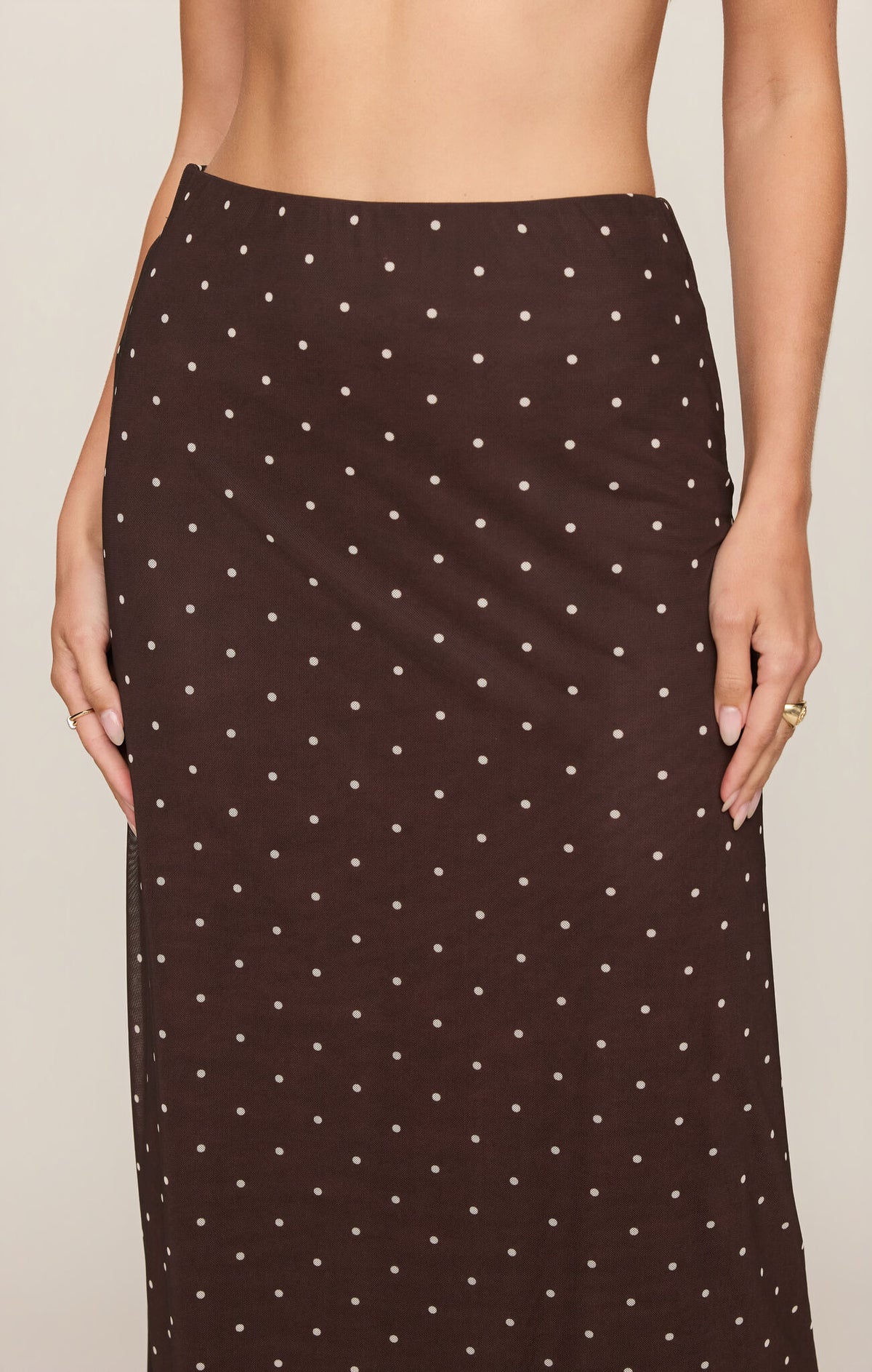Z Supply | Eda Polka Dot Skirt | Dark Chocolate