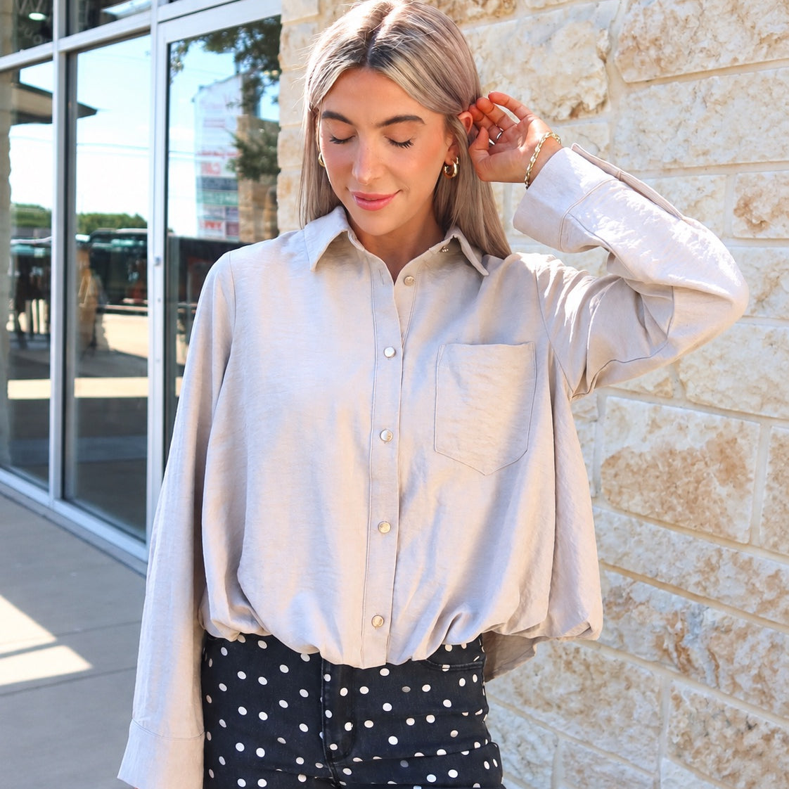 Elina Top | Khaki