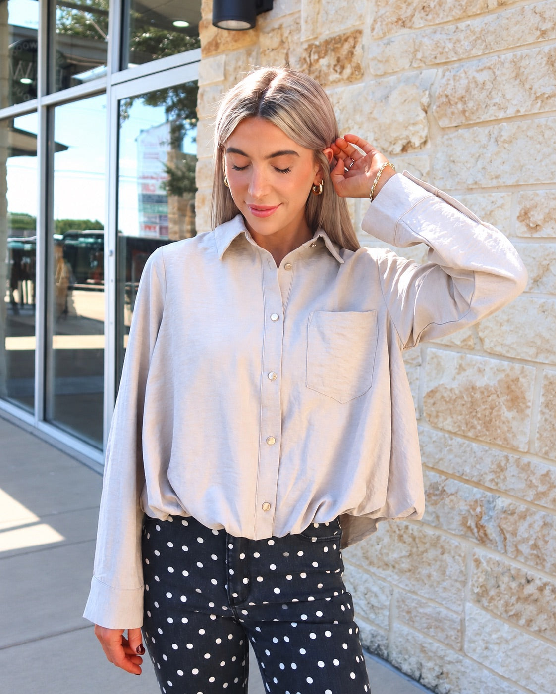 Elina Top | Khaki