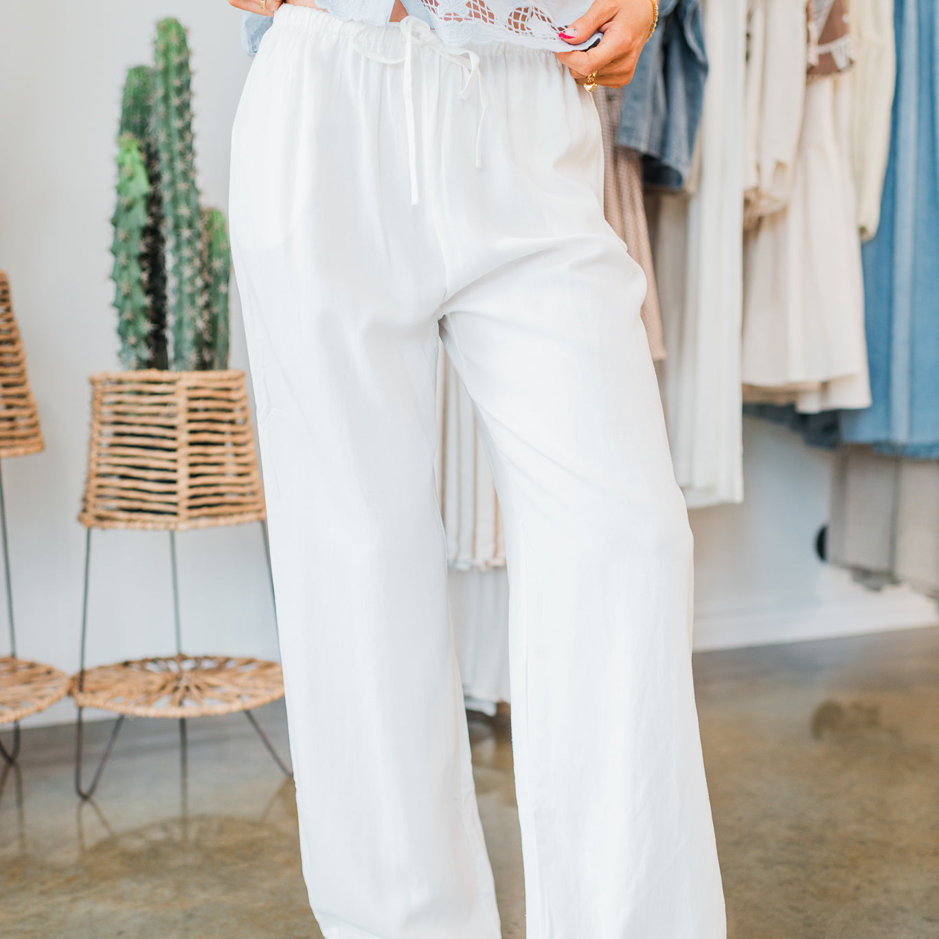 La Jolla Pants | Linen White