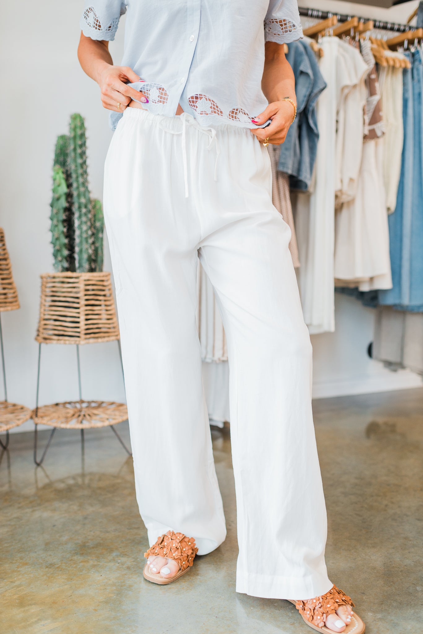 La Jolla Pants | Linen White