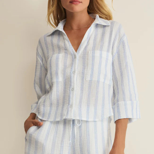 Z Supply | Helena Striped Shirt | Sea Salt