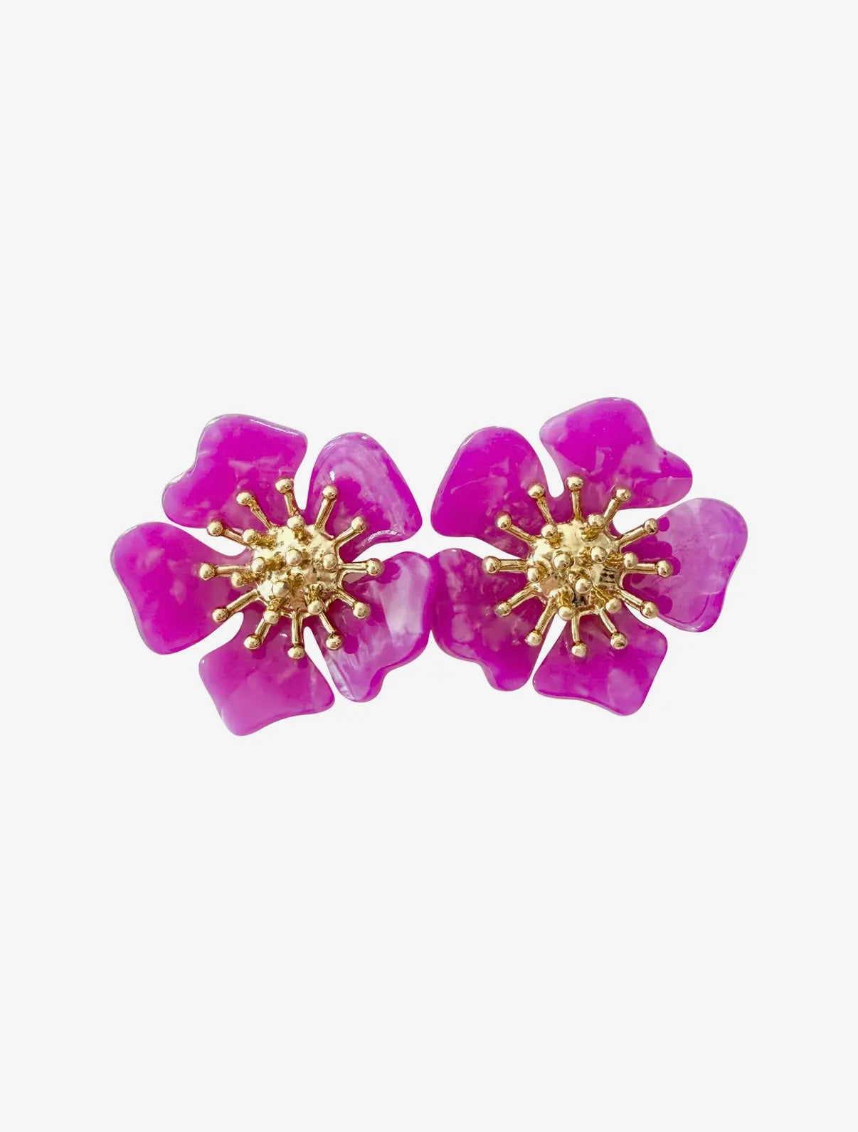 Earrings | Fucshia Flower