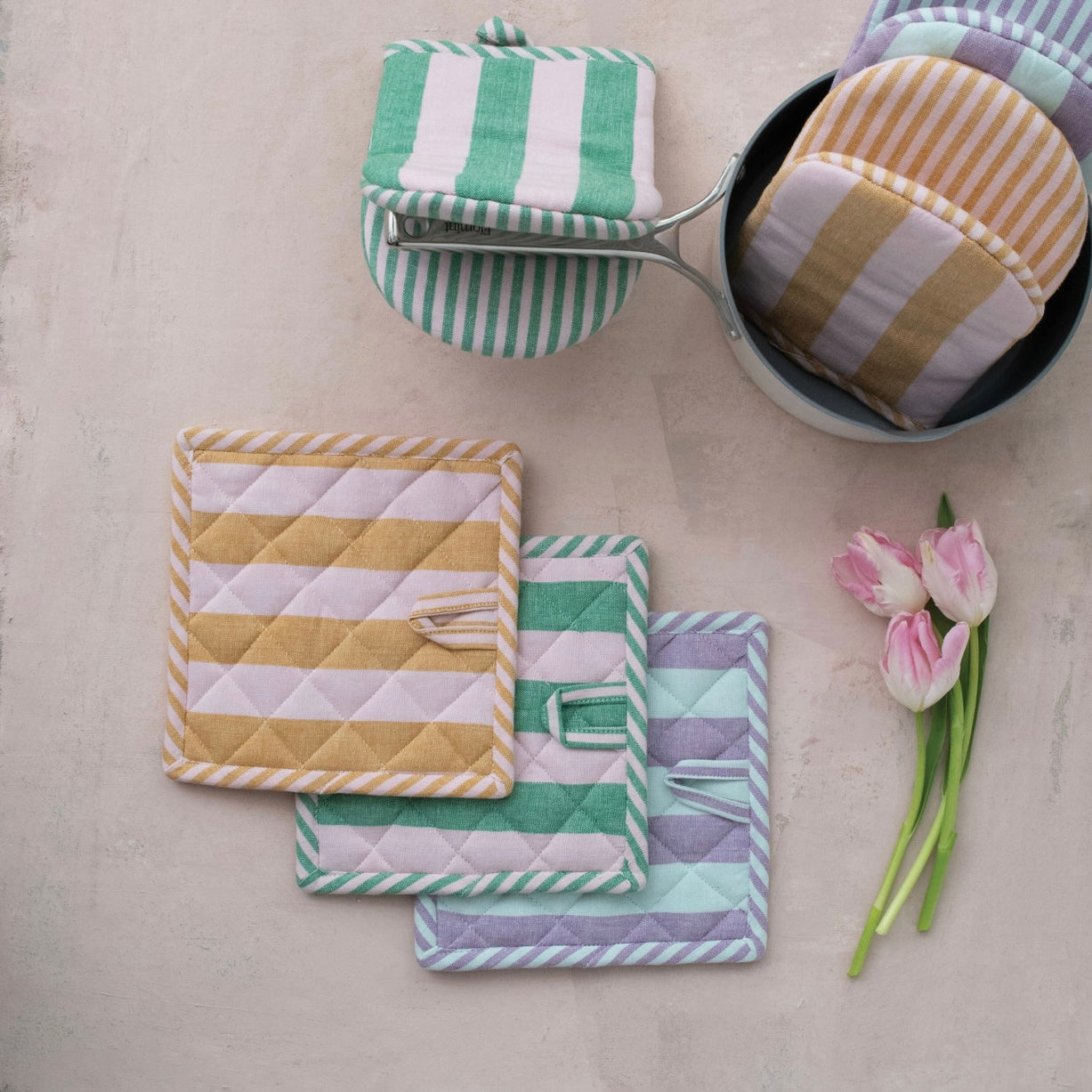 Pot Holders | Cotton Stripe