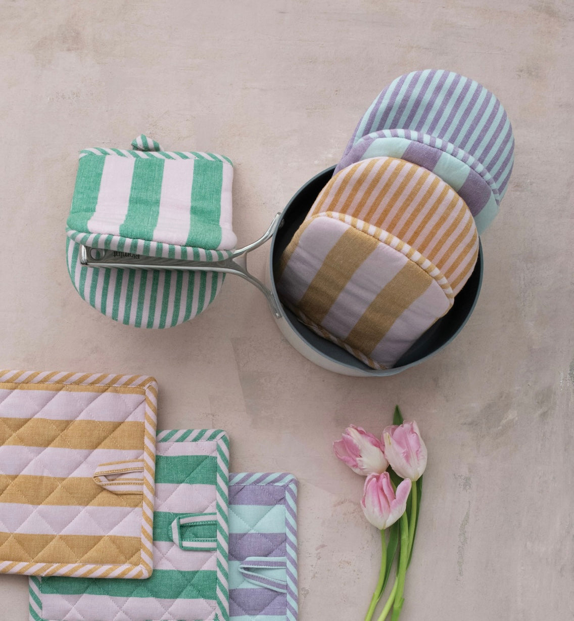 Oven Mitt | Cotton Stripe