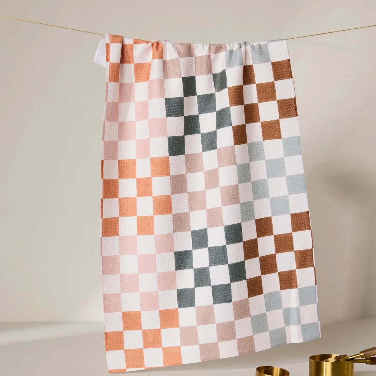 Geometry Tea Towel | Autumn Checkers