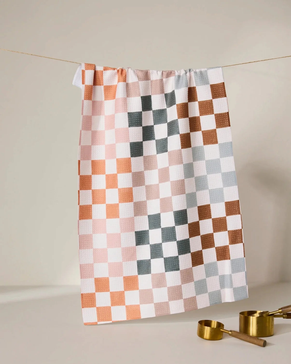Geometry Tea Towel | Autumn Checkers