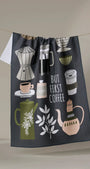 Geometry Tea Towel | But First, Coffee