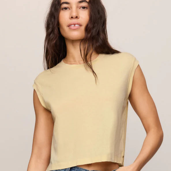 Z Supply | Flex Sleeveless Tee | Lemon Chiffon