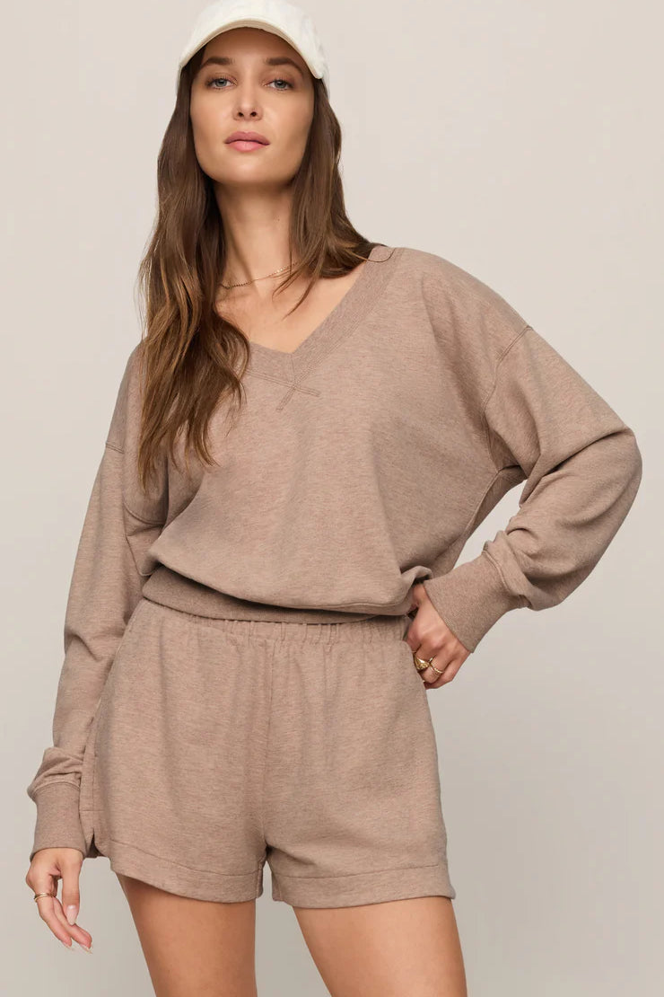Z Supply | Everyday V-Neck Pullover | Heather Ash