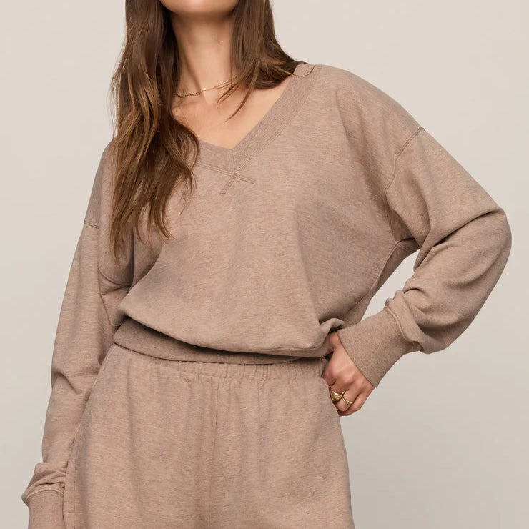 Z Supply | Everyday V-Neck Pullover | Heather Ash