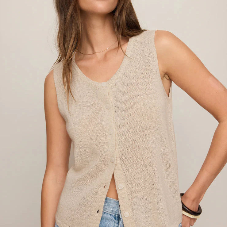 Syd Sweater Vest | Sandstone