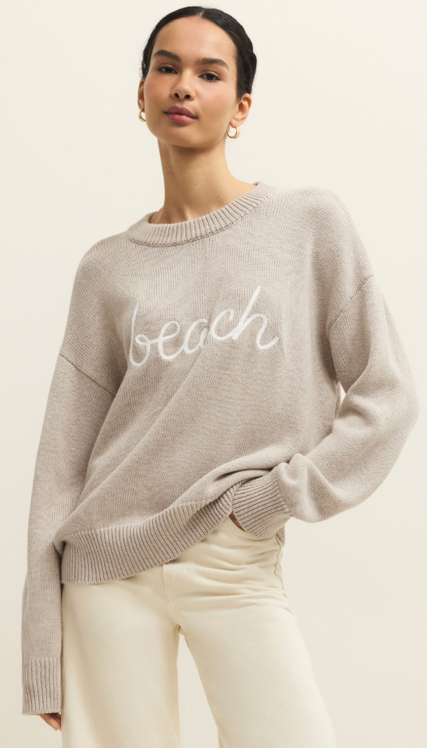 Boyfriend Beach Sweater | Natural Heather