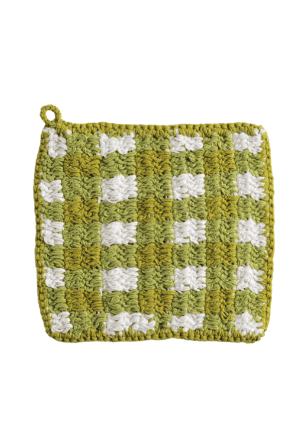 Pot Holder | Green Check