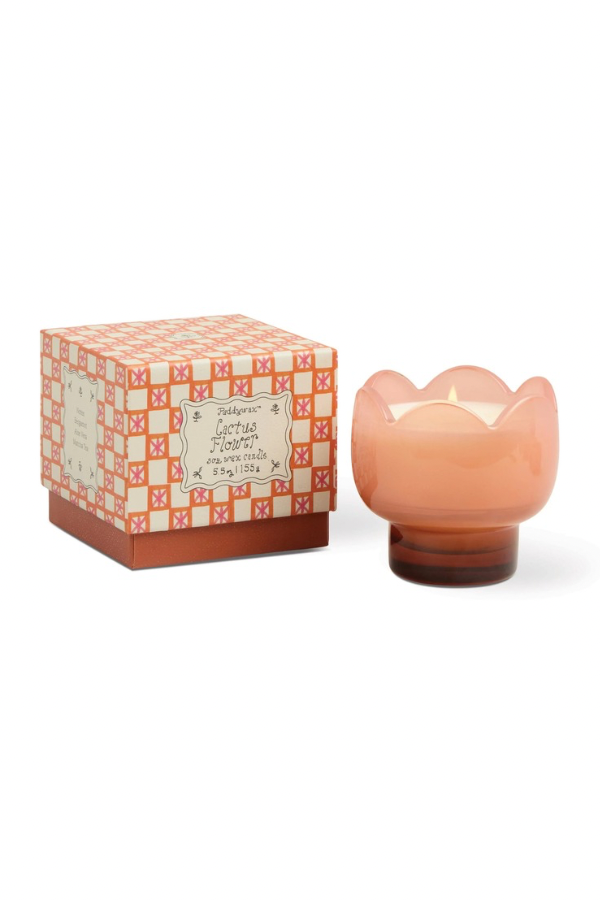 Tulip Glass Candle | Cactus flower