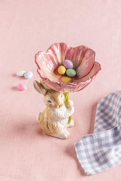 Bunny Flower Candy Pedestal