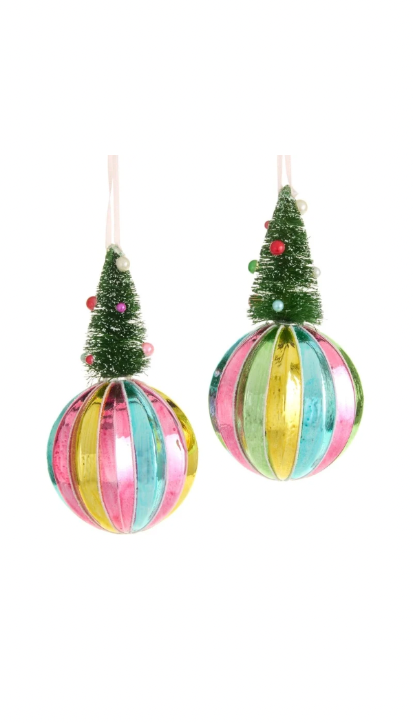 Tree Topped Ball Ornament