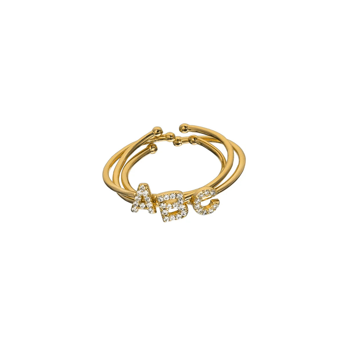 Brenda Grands | 18K Gold Initial Ring