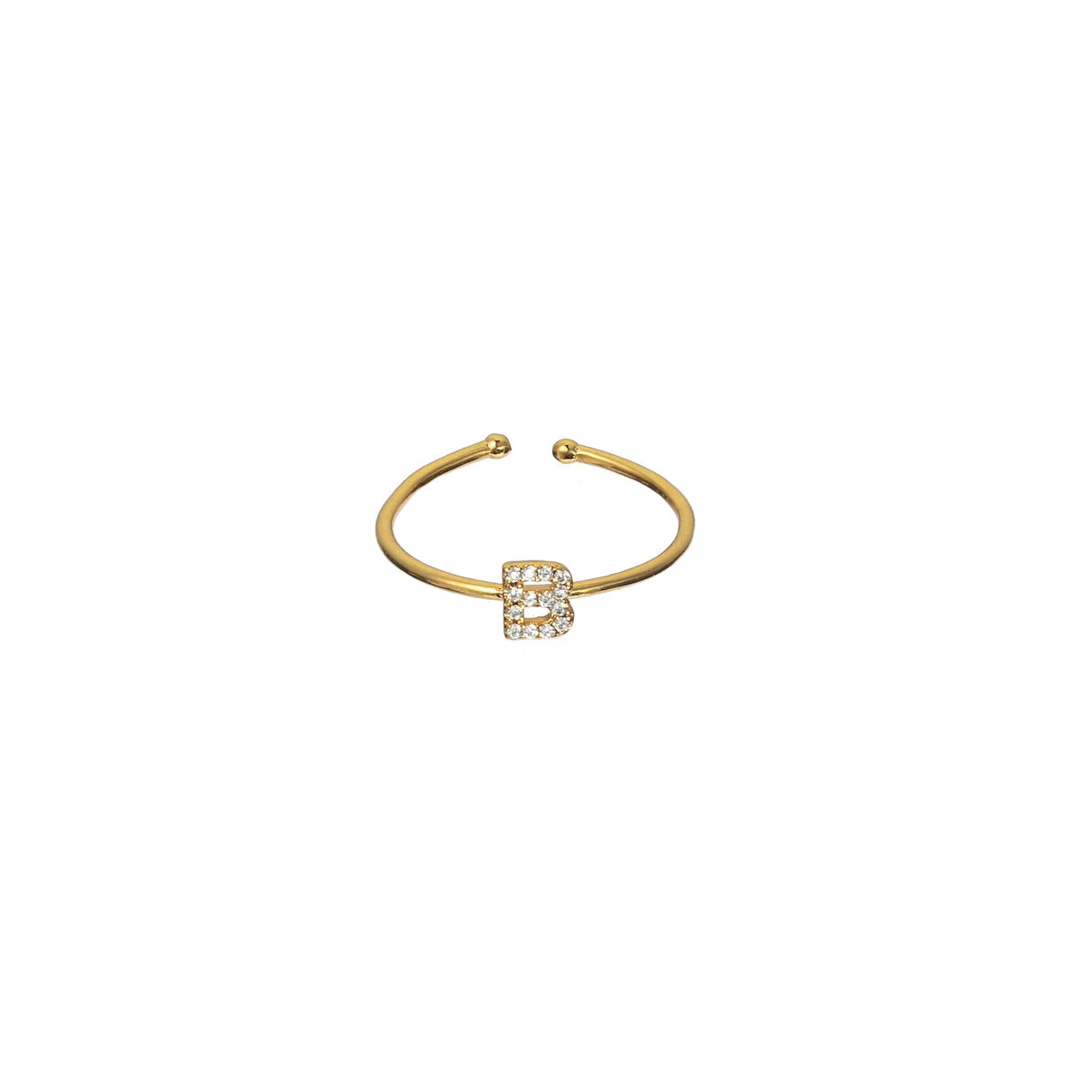 18K Gold Plated Ring | Select Initial