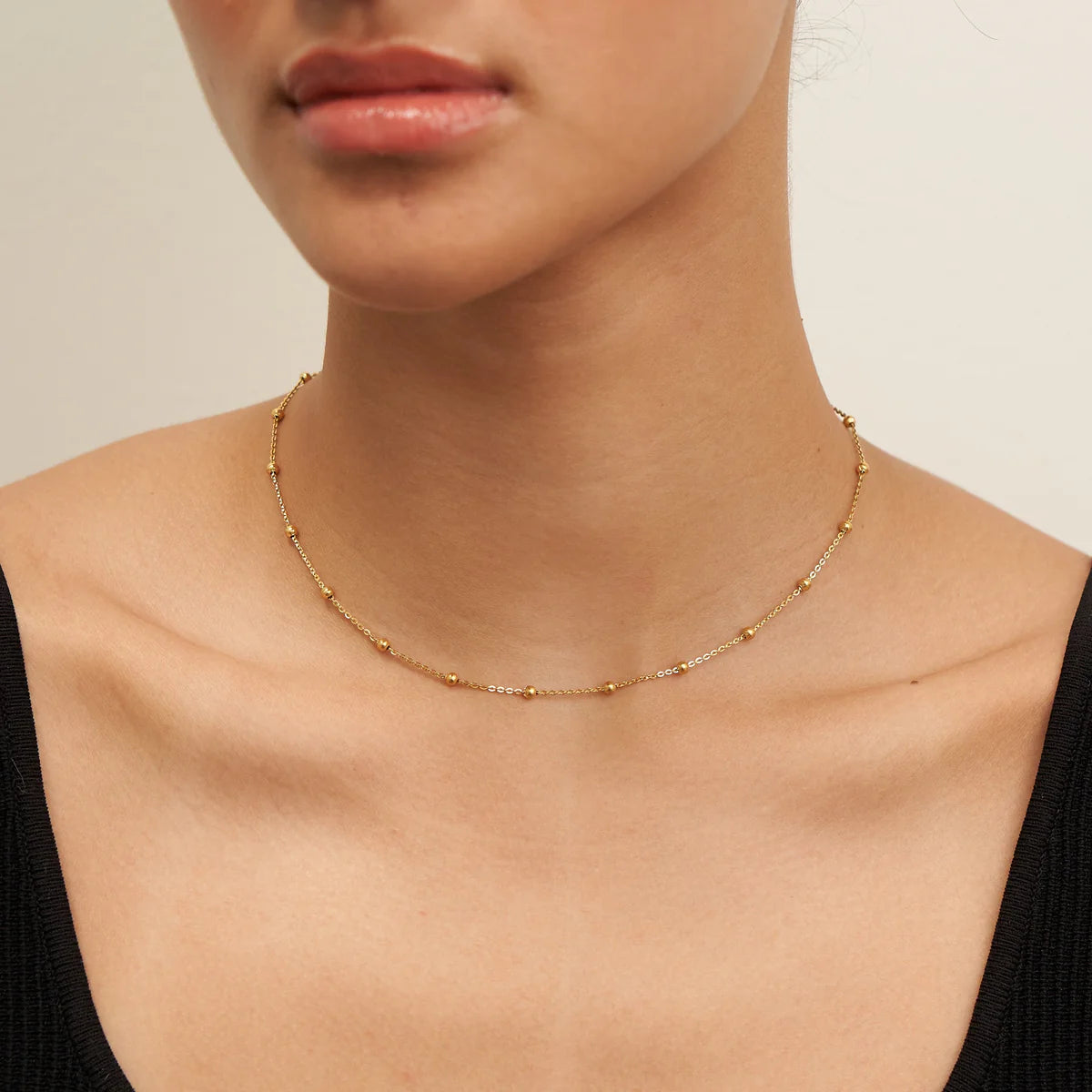 18k Gold Plated Necklace | Dotted Chain