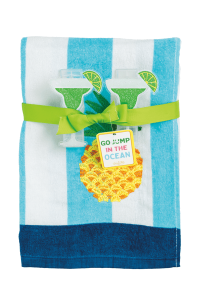 Terry Cloth Beach Towel | Blue Ocean