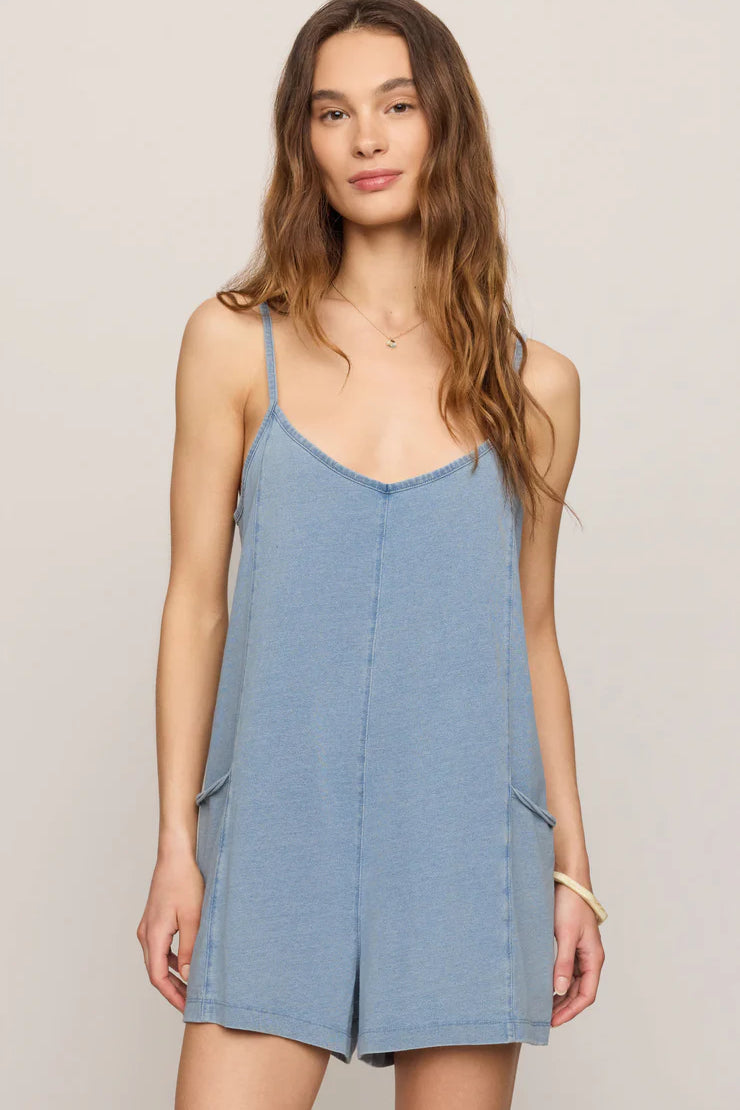 Z Supply | Go Easy Romper | Ocean Air Indigo