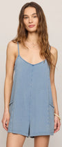 Z Supply | Go Easy Romper | Ocean Air Indigo