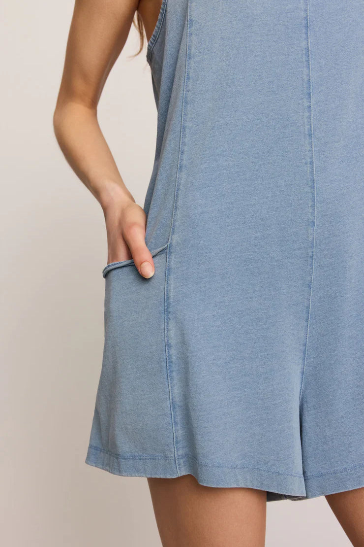 Z Supply | Go Easy Romper | Ocean Air Indigo