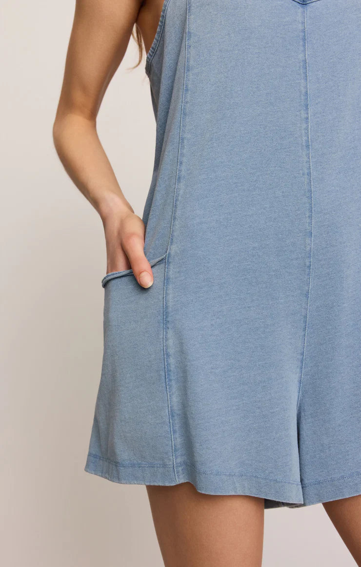 Z Supply | Go Easy Romper | Ocean Air Indigo