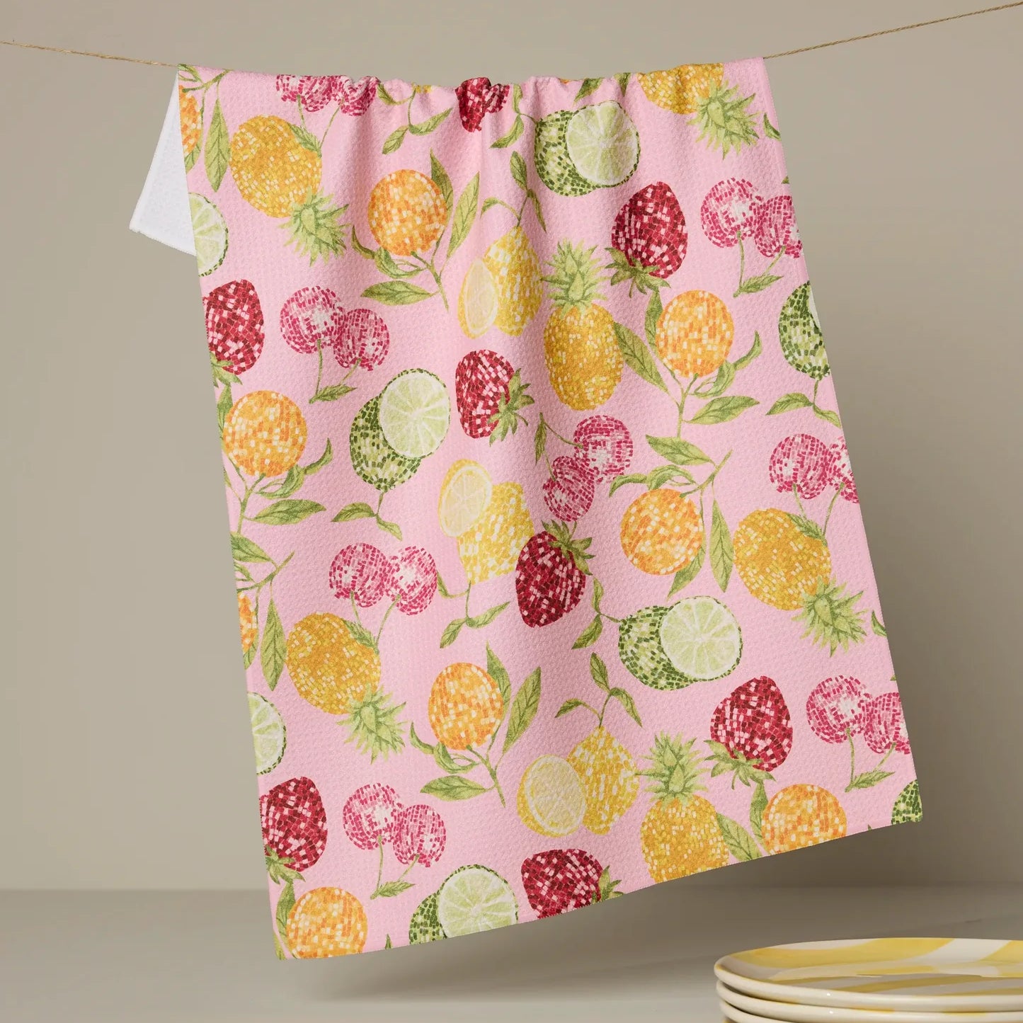 Geometry Tea Towel | Disco Fruits