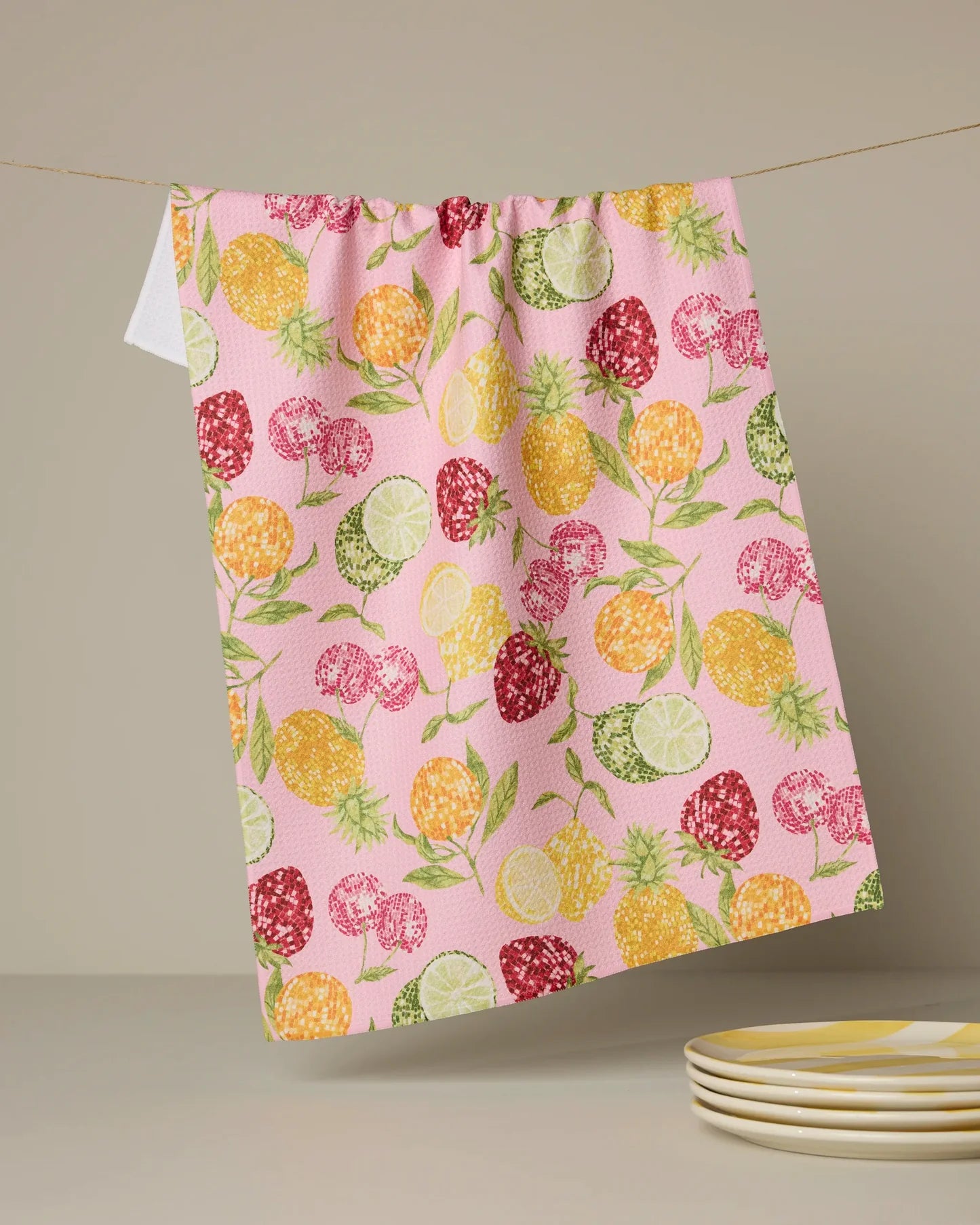 Geometry Tea Towel | Disco Fruits
