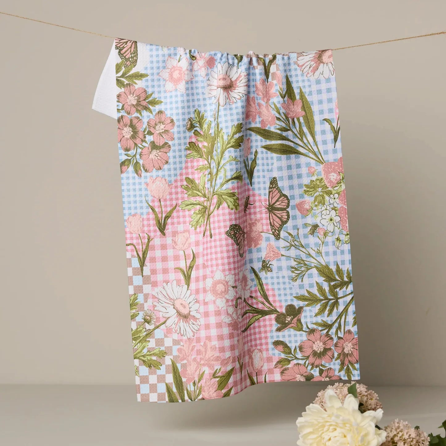 Geometry Tea Towel | Floral Collage
