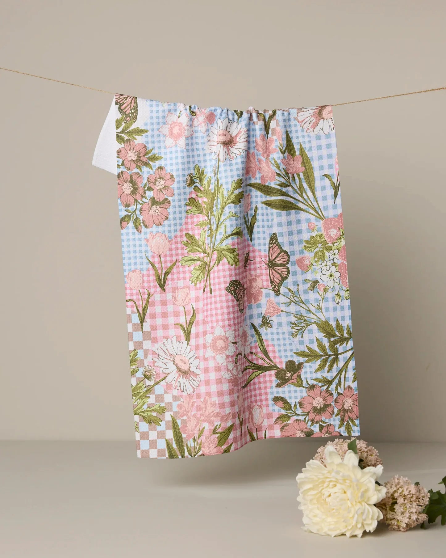 Geometry Tea Towel | Floral Collage